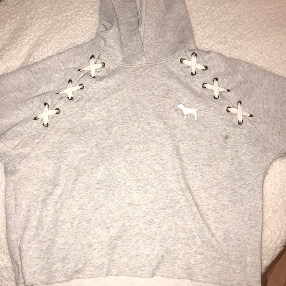 pink cropped sweatshirt